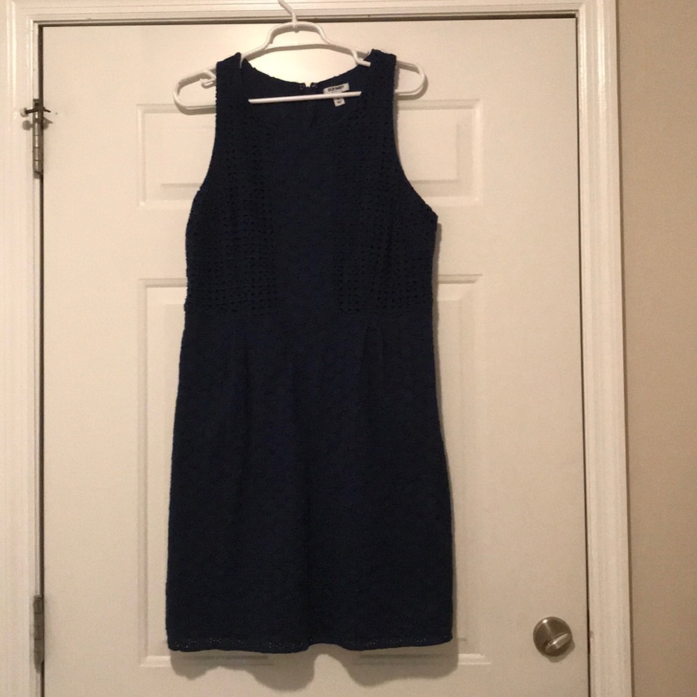 Women’s Old Navy blue crochet dress